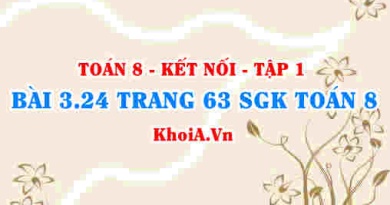 Bài 3.24 trang 63 SGK Toán 8 tập 1 Kết nối tri thức